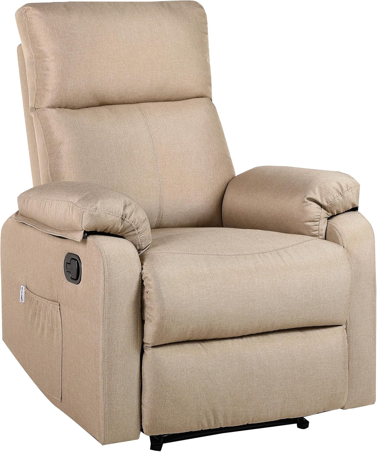 Sillón Reclinable Manual de Tela con Calor Lumbar